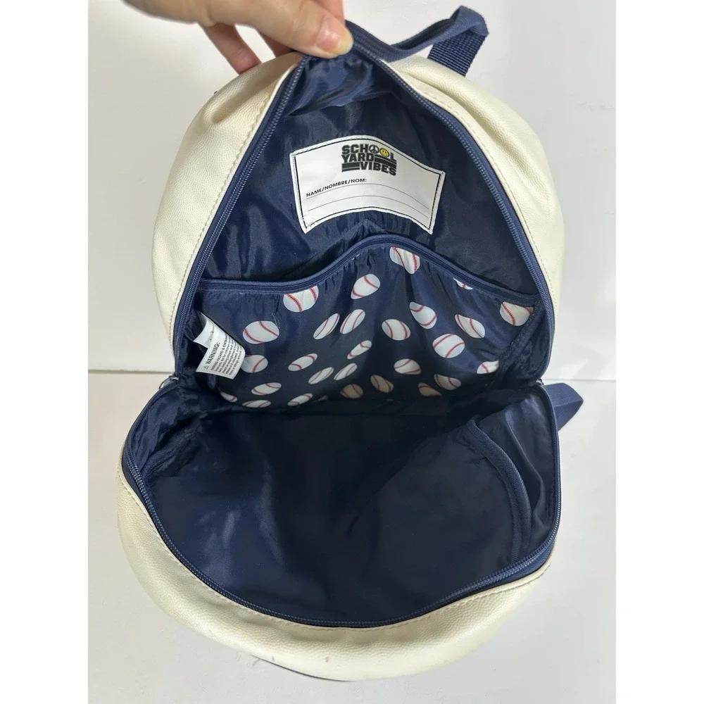 School Yard Vibes Baseball Backpack & Lunch Bag Set Red White Blue